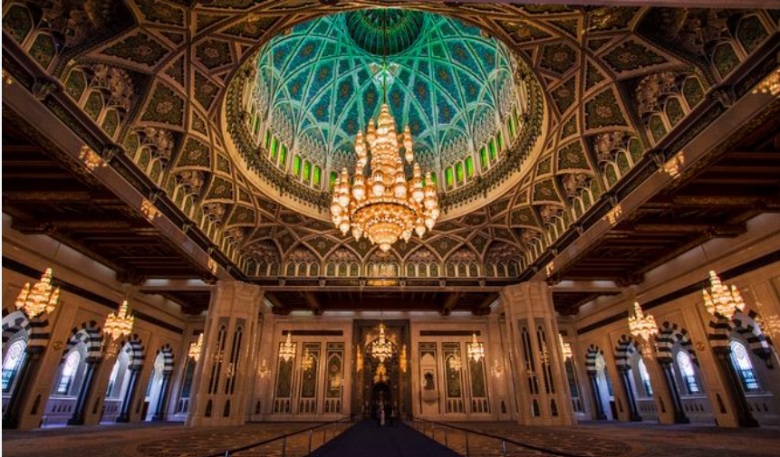 Al Bustan Palace grand atrium — luxury MICE venue in Muscat, Oman